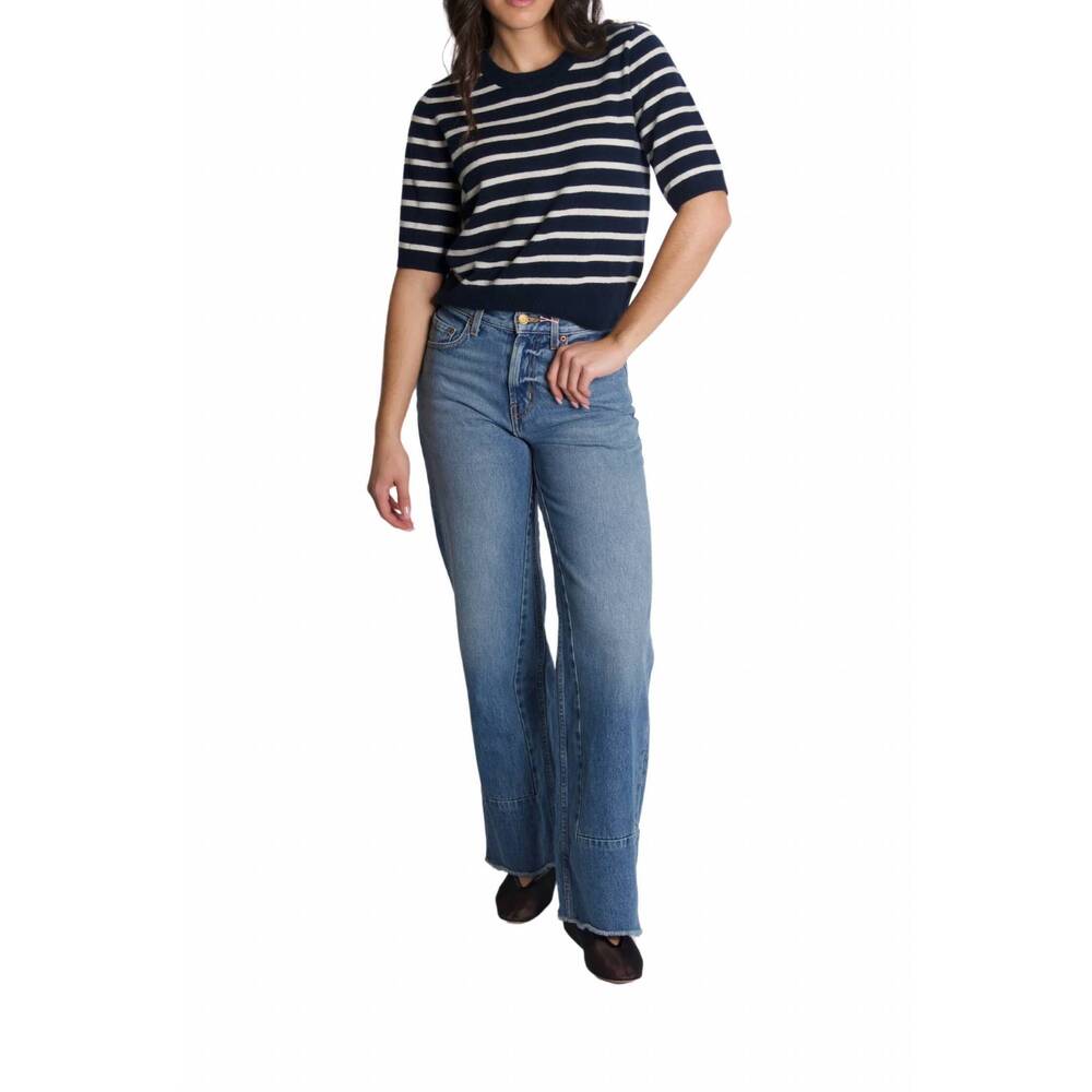 NEW B SIDES marcel culotte jeans in tate vintage